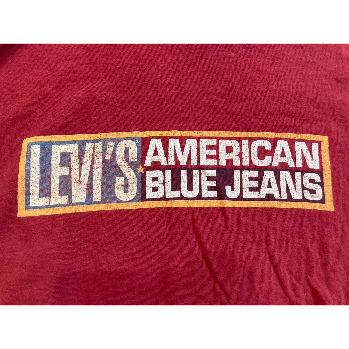 Vintage 90s Levi's American Blue Jeans T Shirt XL