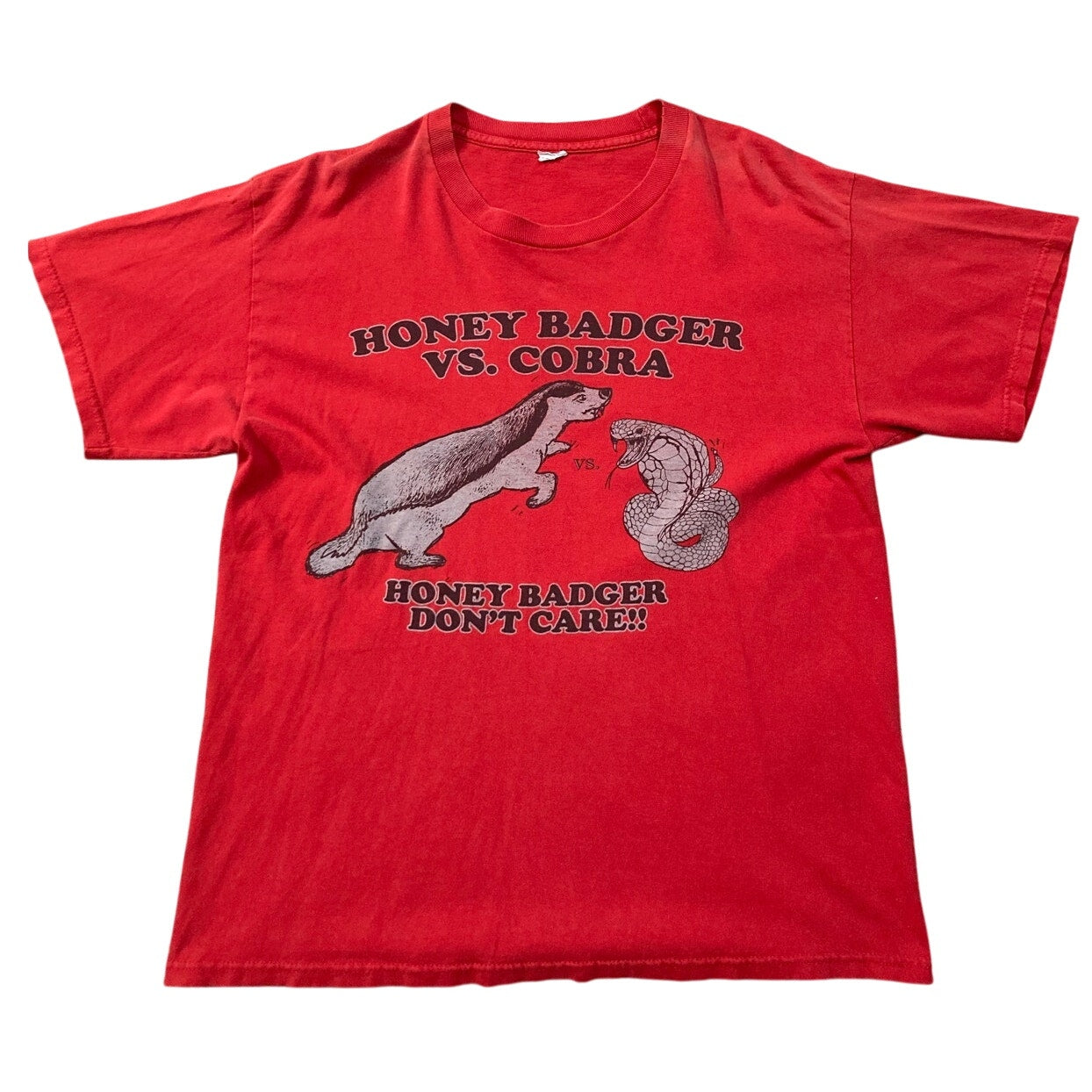 Y2K Honey Badger VS Cobra T Shirt Large