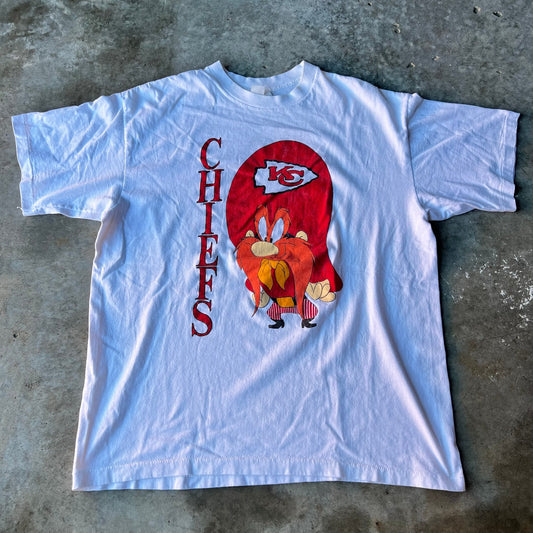 Vintage Kansas City Chiefs Looney Tunes Yosemite Sam T Shirt XL