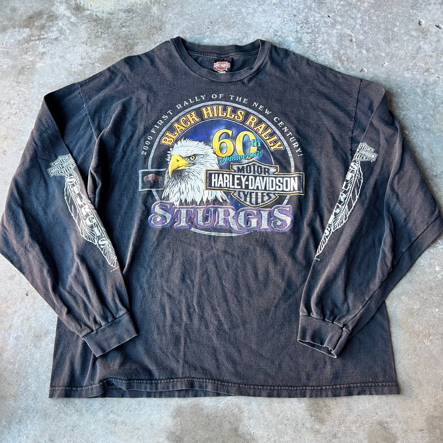 Vintage Harley Davidson Long Sleeve Sturgis 2000 2XL