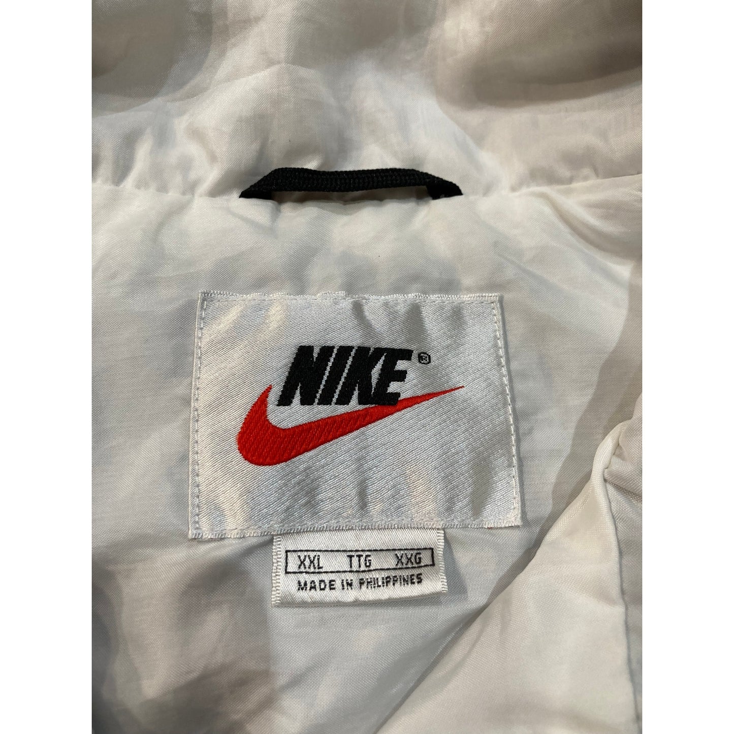 Vintage 90s Nike Windbreaker White Black Red XXL