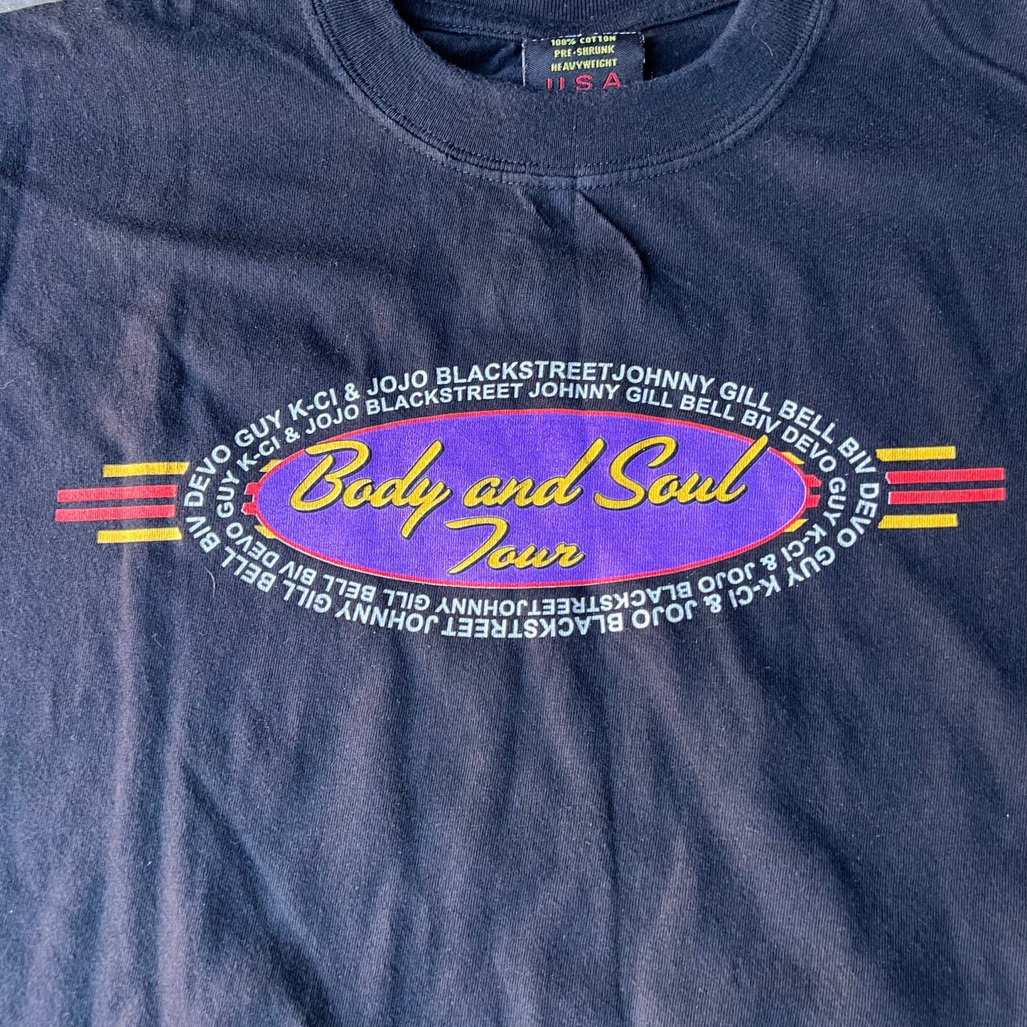 Vintage R&B Rap Body and Soul Tour T Shirt XL Johnny Gill