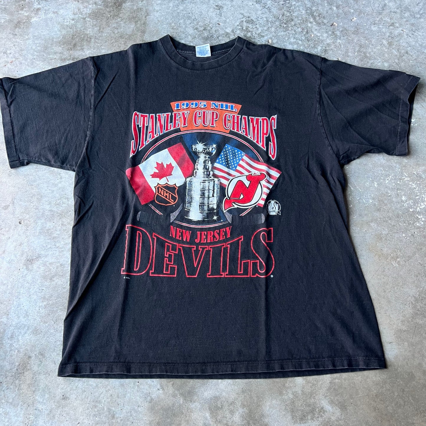 Vintage New Jersey Devils 1995 Stanley Cup T Shirt XL