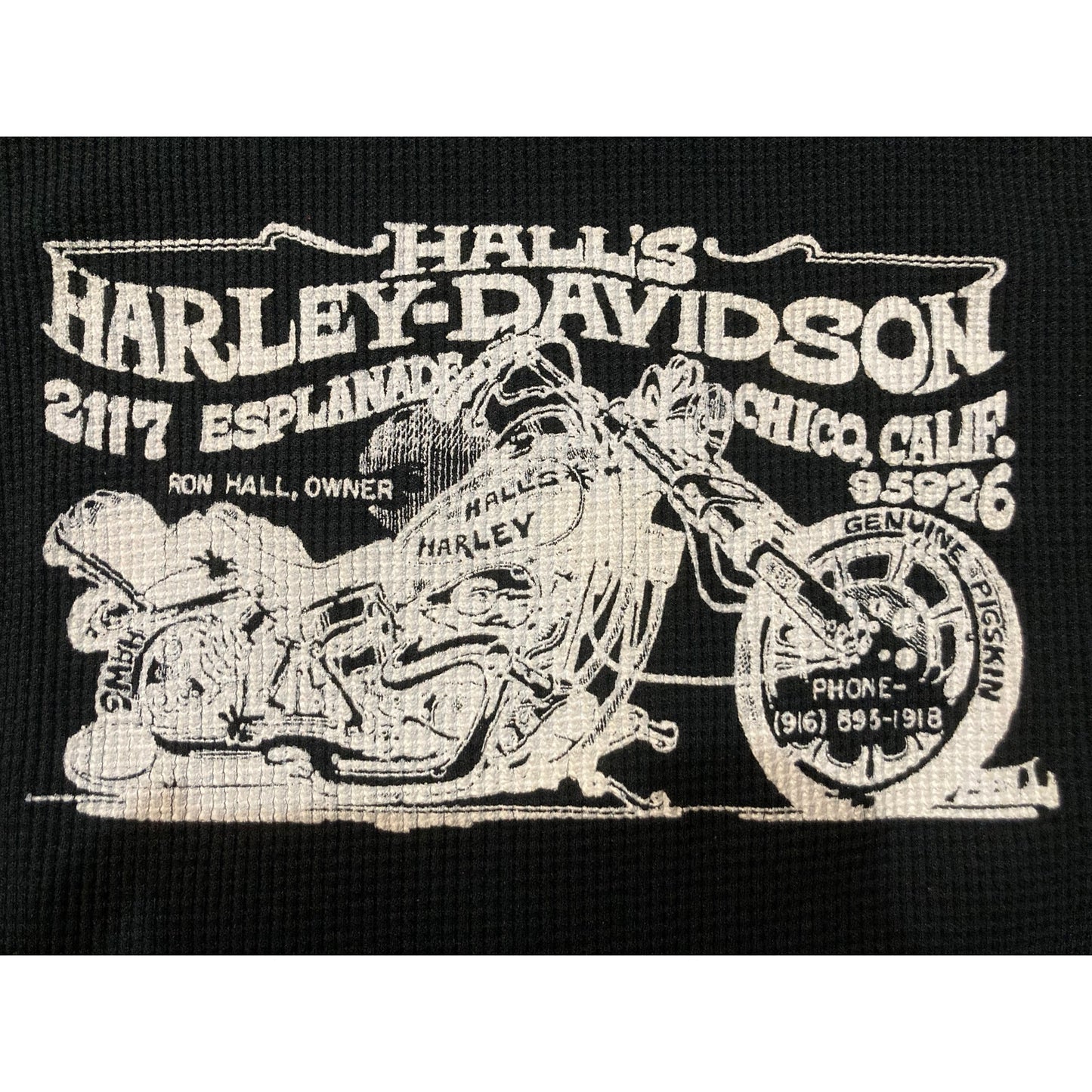 Vintage 80s Harley Davidson Thermal Eagle California Large