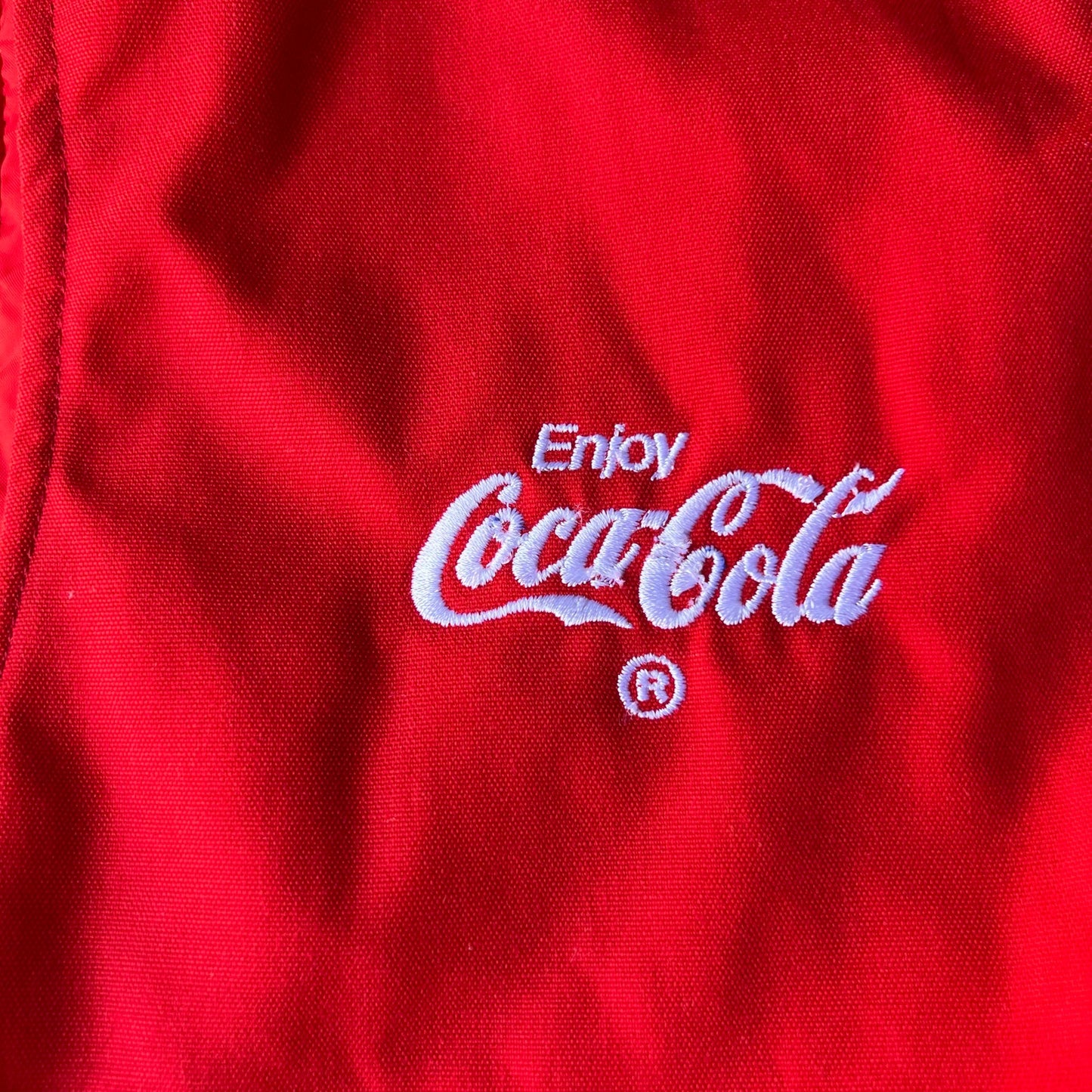 Vintage Coca Cola Riverside Vest Medium Red Made in USA