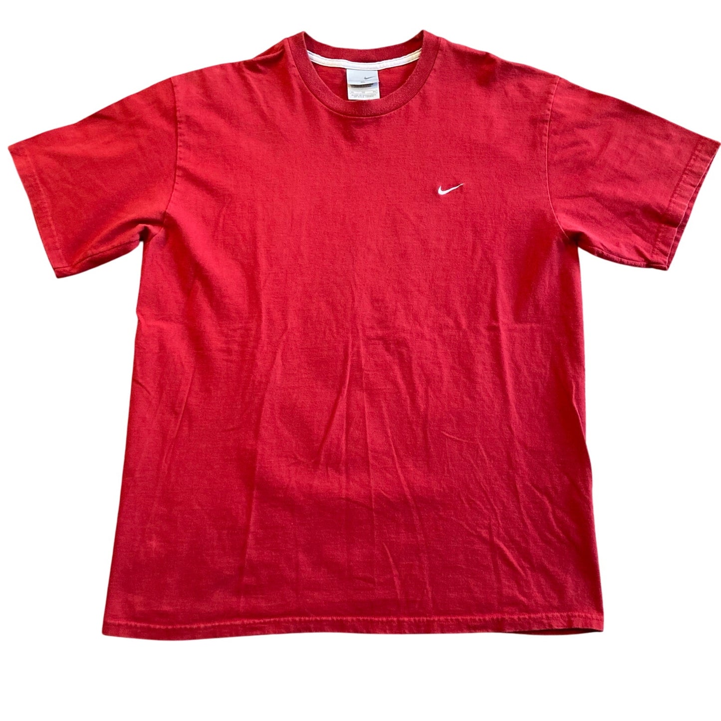 Vintage Y2K Red Nike Mini Swoosh T Shirt Red XL