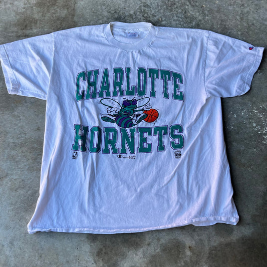 Vintage 90s Charlotte Horents Basketball NBA T Shirt XL