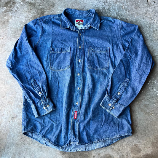 Vintage Marlboro Denim Button Shirt Large