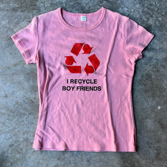 Vintage Y2K Baby Shirt I Recycle Boyfriends Soho Babe Large