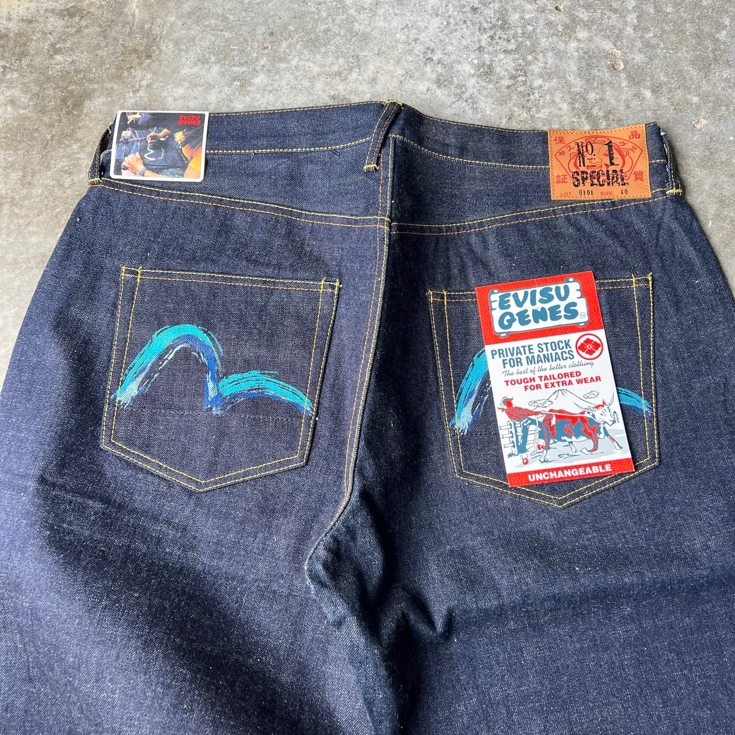 Vintage NOS Evisu Genes Jeans Size 40