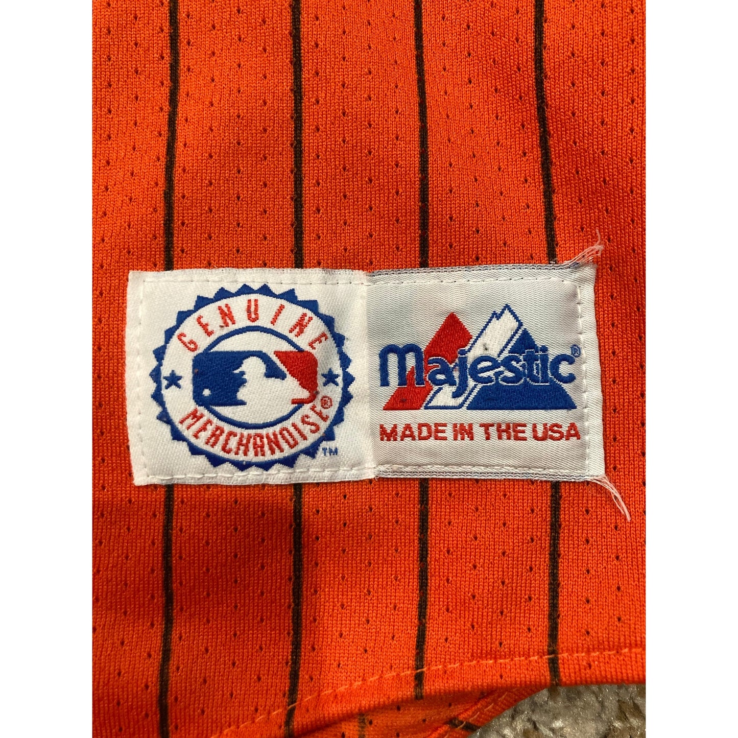 Vintage Yankees Majestic MLB Orange Halloween Jersey Rare XXL