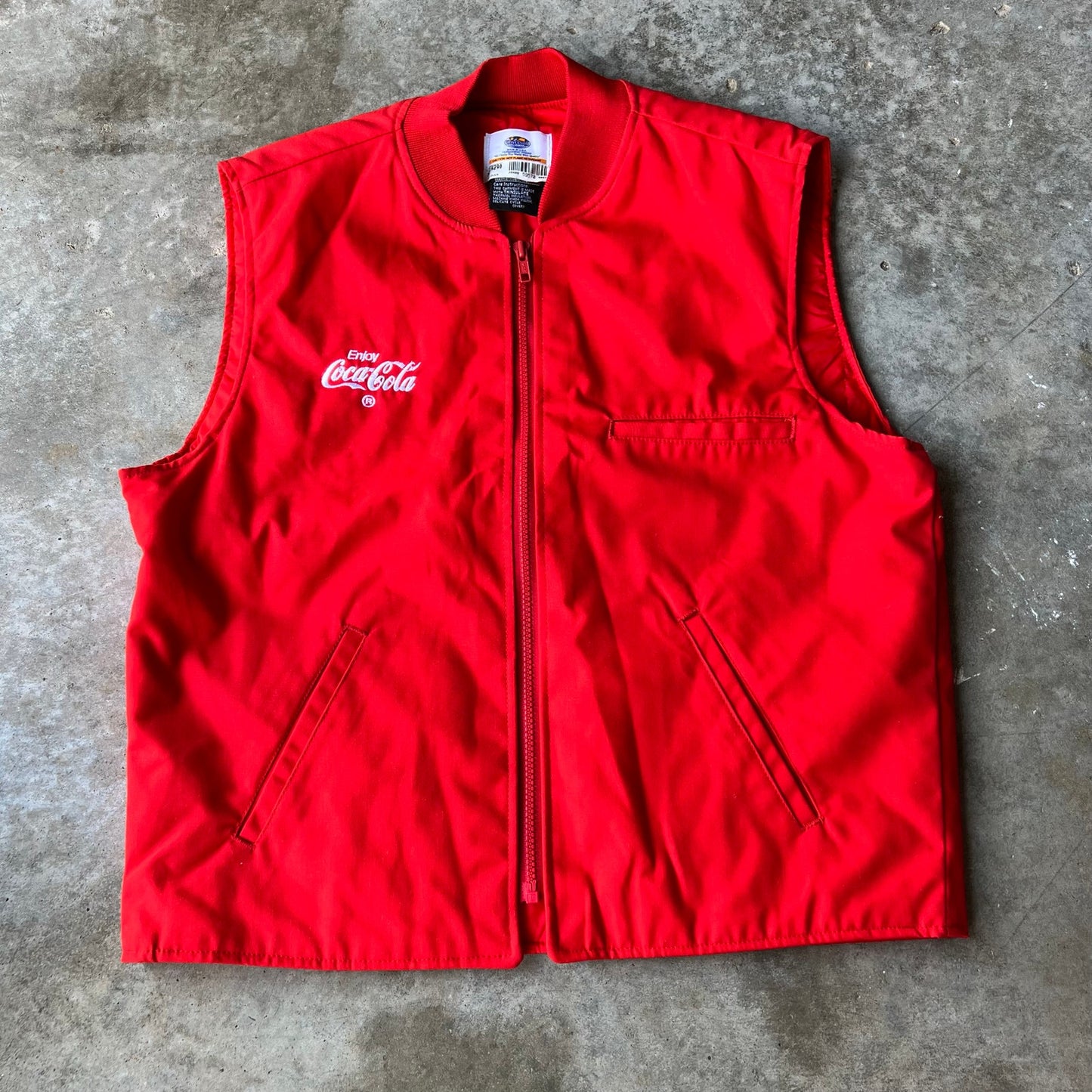 Vintage Coca Cola Riverside Vest Medium Red Made in USA