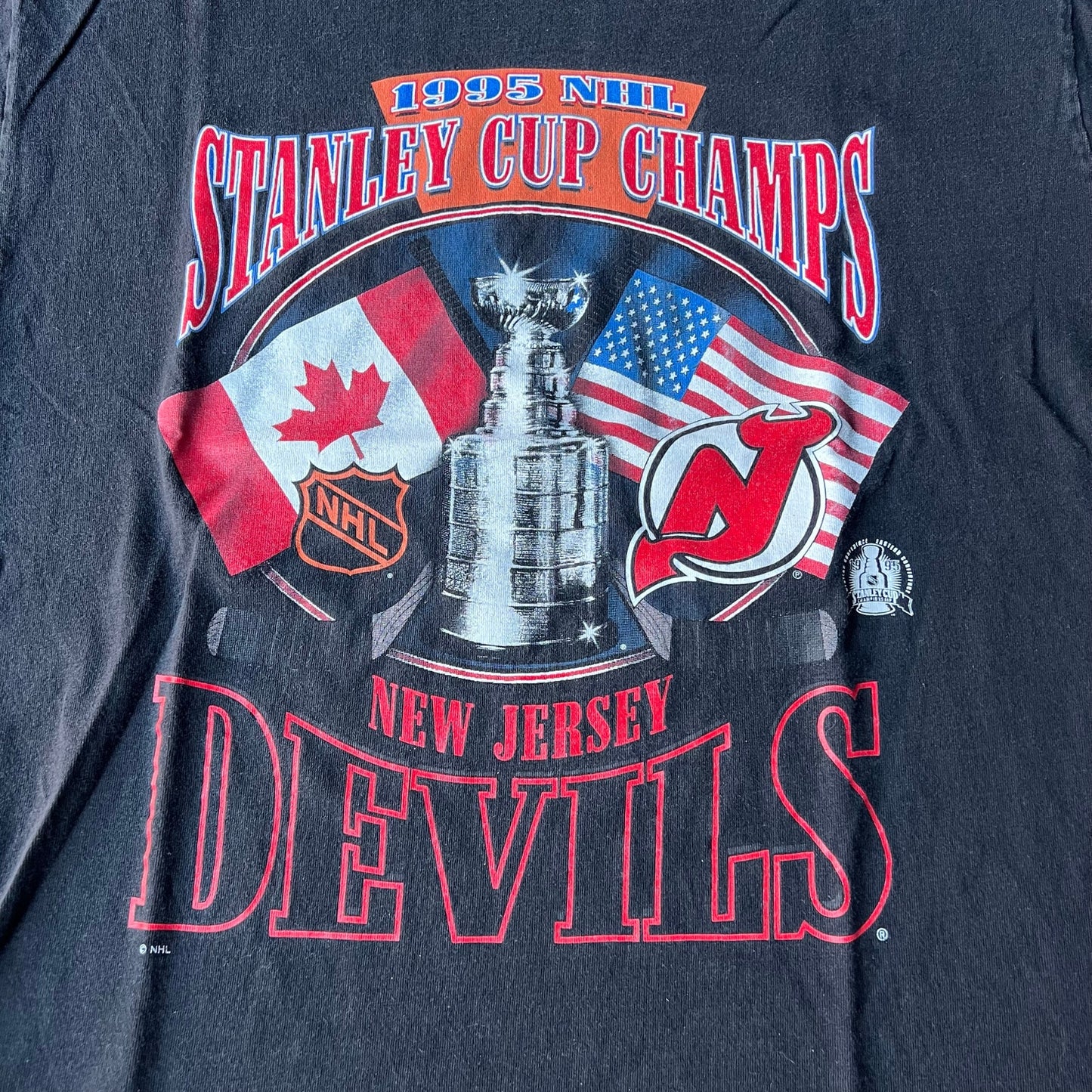 Vintage New Jersey Devils 1995 Stanley Cup T Shirt XL