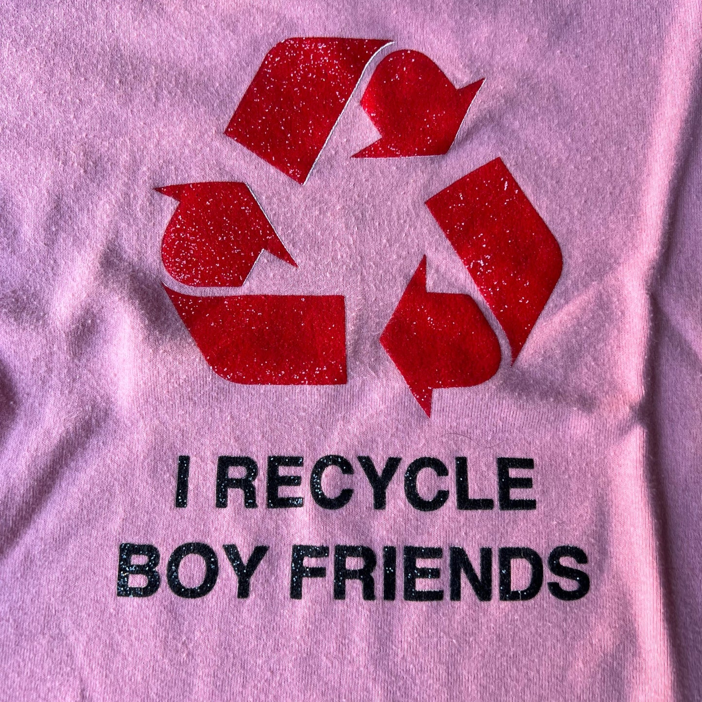 Vintage Y2K Baby Shirt I Recycle Boyfriends Soho Babe Large